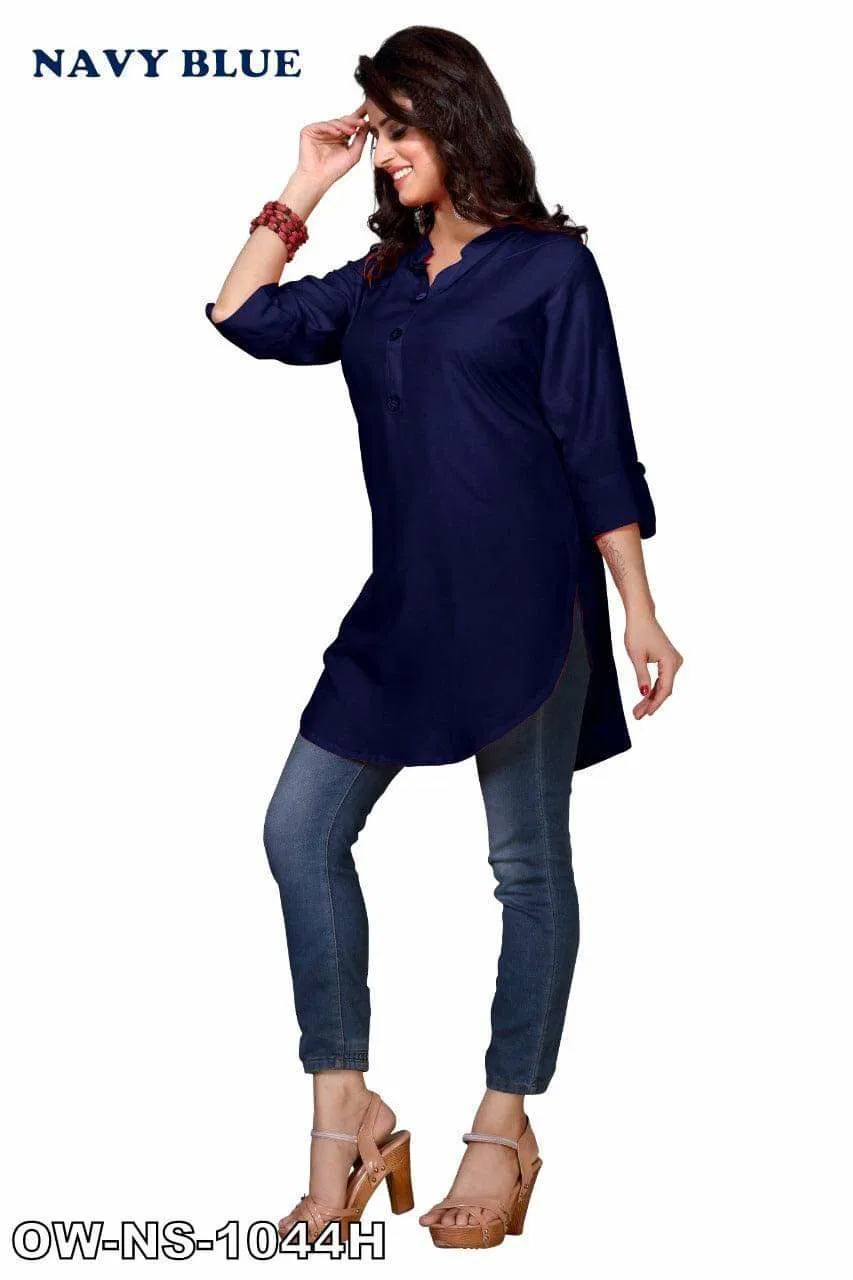 Rnx American Craff Kurti Casual Daily Wear Crepe Silk Designer Kurtis Collection